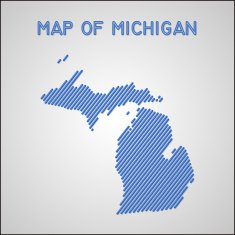 map of Michigan N6