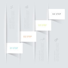 Abstract business info graphics template with icons N47