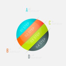 Abstract business info graphics template with icons N50