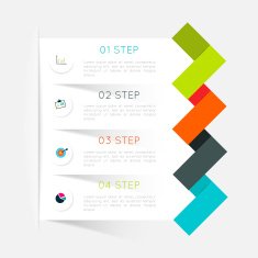 Abstract business info graphics template with icons N51