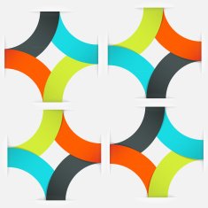 Abstract business info graphics template with icons N55