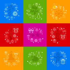 Christmas sticker infographic N43