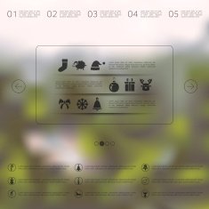 Christmas infographic with unfocused background N111
