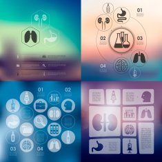 medical infographic with unfocused background N20