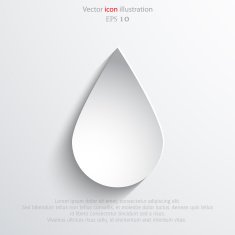 Water drop flat icon