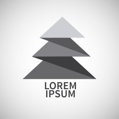 Icon flat element design tree origami