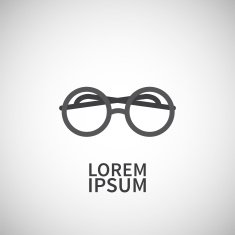 Icon flat element design eyeglasses
