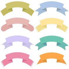 Modern colored ribbons and banners for your text I