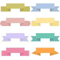 Modern colored ribbons and banners for your text N2