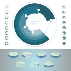 Elements of circle infographics for business