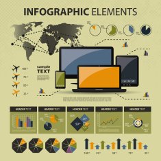 Vector Set of Infographic Elements N6