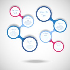 colorful round diagram metaball infographics N10