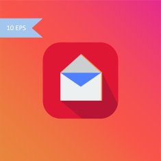 vector flat design envelope icon element