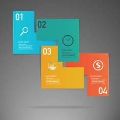 Vector of Business Square info graphic layout N2