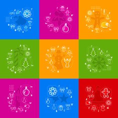 Christmas sticker infographic N54