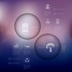 ecology infographic with unfocused background N39