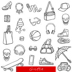 Set of gifts vector