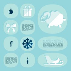 Christmas flat infographic N93