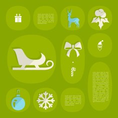 Christmas flat infographic N96