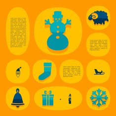 Christmas flat infographic N97
