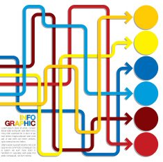 Bright infographic arrows in vector format N3