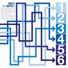 Bright infographic arrows in vector format N5