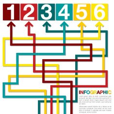 Bright infographic arrows in vector format N6