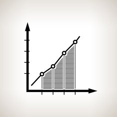Silhouette chart on a light background vector illustration