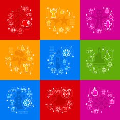 Christmas sticker infographic N56
