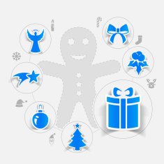Christmas sticker infographic N58