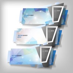 Infographic banners set origami styled vector N4