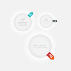 Abstract business info graphics template with icons N63