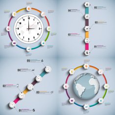 Set timeline Infographic design template