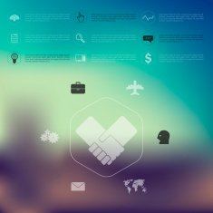 business infographic with unfocused background N124