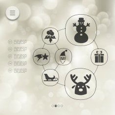 Christmas infographic with unfocused background N139