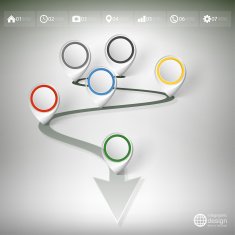 Arrow with pointer marks Infographic for business design and website N2
