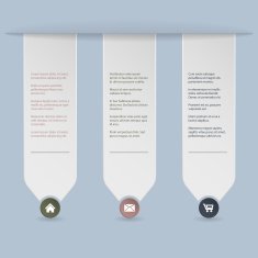 Ribbon infographic with blue background N2