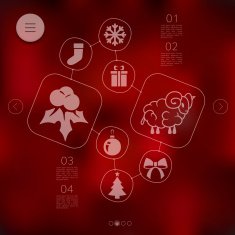 Christmas infographic with unfocused background N146