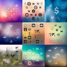 business infographic with unfocused background N127