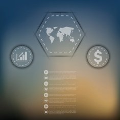 business infographic with unfocused background N129