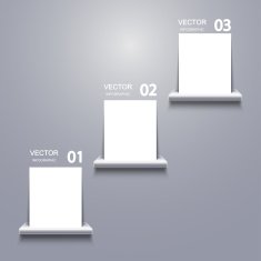 vector white blank on shelf Infographic
