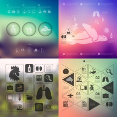 veterinary infographic with unfocused background N17