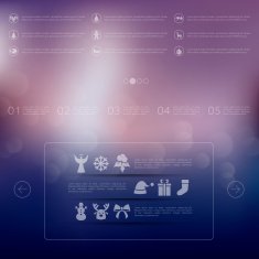 Christmas infographic with unfocused background N151