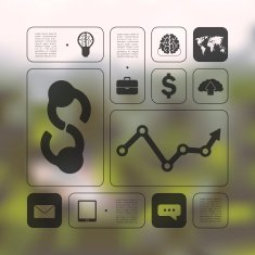 business infographic with unfocused background N132