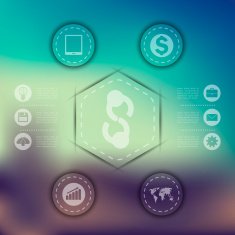 business infographic with unfocused background N133