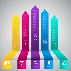 Colorful banners template for step presentation can be used N2