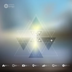 Infographic with unfocused background Modern style vector N2
