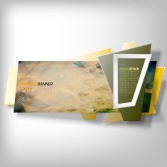 Infographic banner origami styled vector N14
