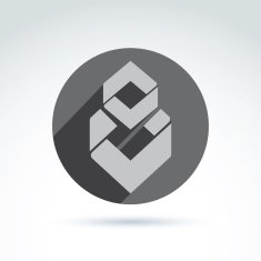 Vector conceptual corporate element Abstract geometric symbol N3