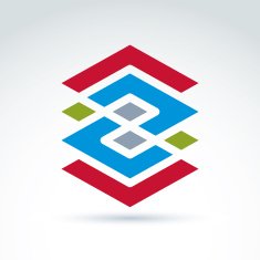 Geometric abstract symbol vector graphic design element icon N5